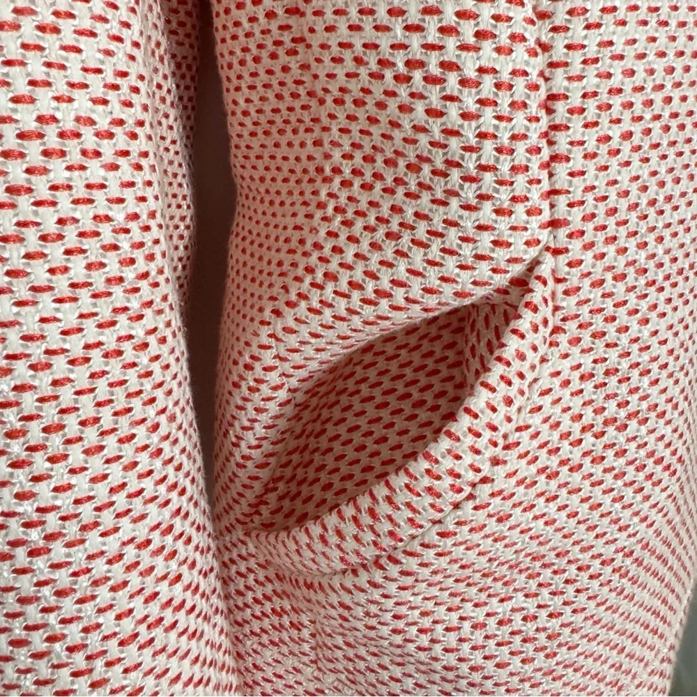 Classiques Entier | Front Zip Moto Blazer In Red Honey Tweed